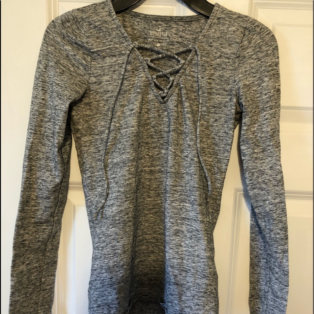 gray crossy long sleeve